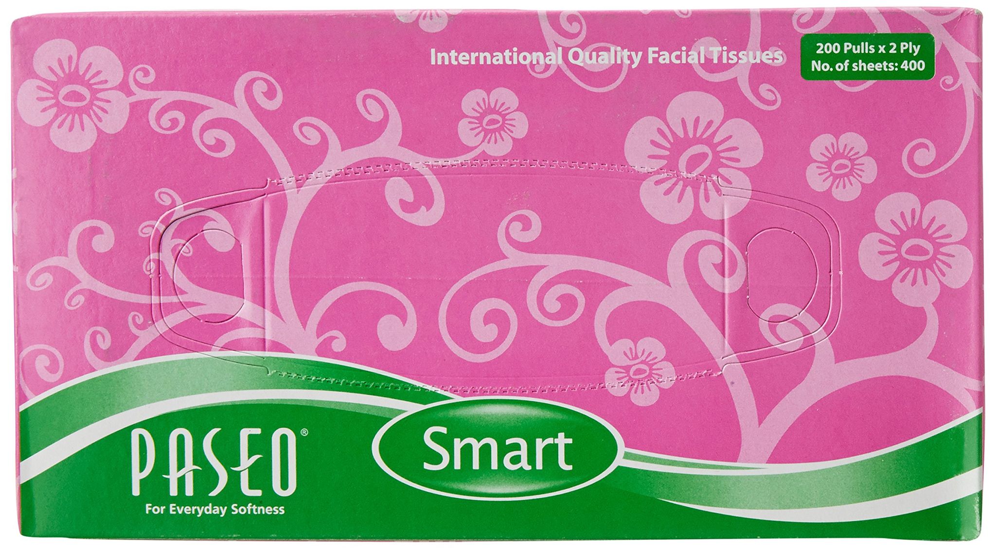 Paseo Tissues Facial Smart Box, 400 Pulls