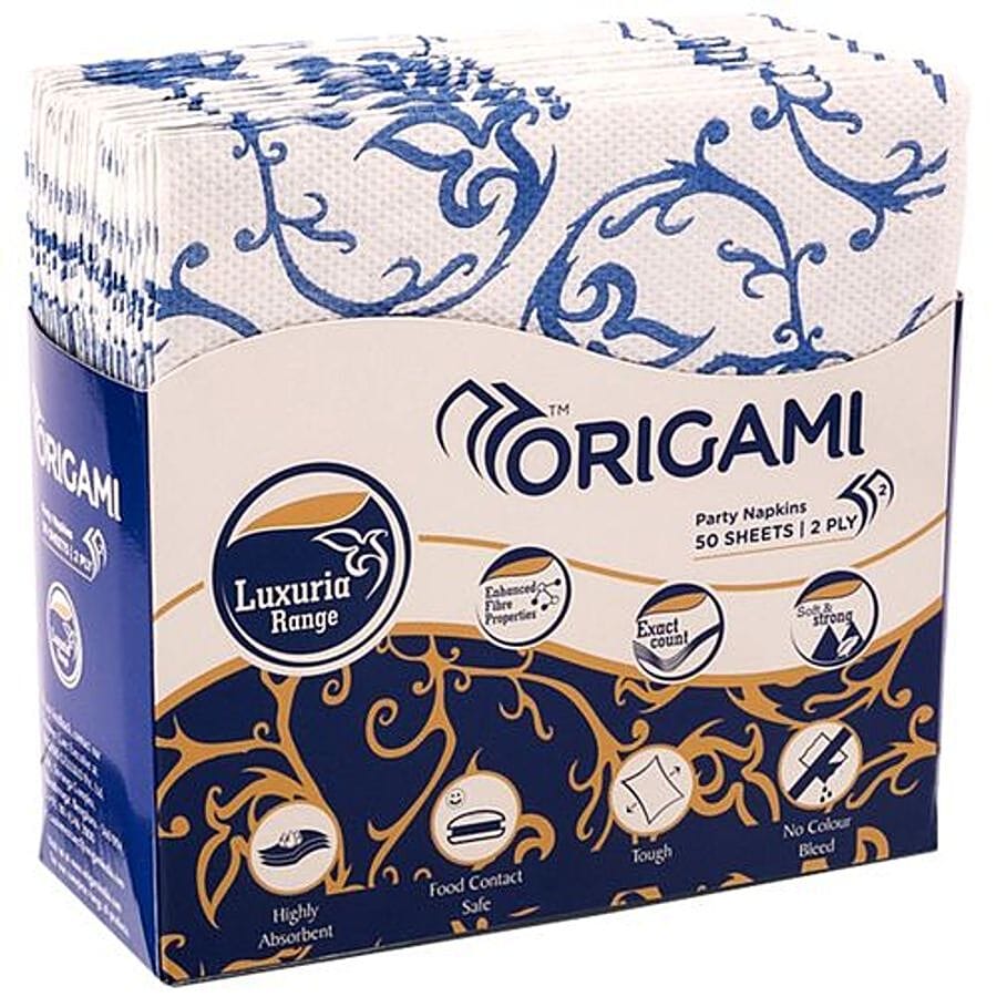 Origami Crepe Tissues, Printed (2 Ply, 32 Cm X 32 Cm), 50 Pcs Carton