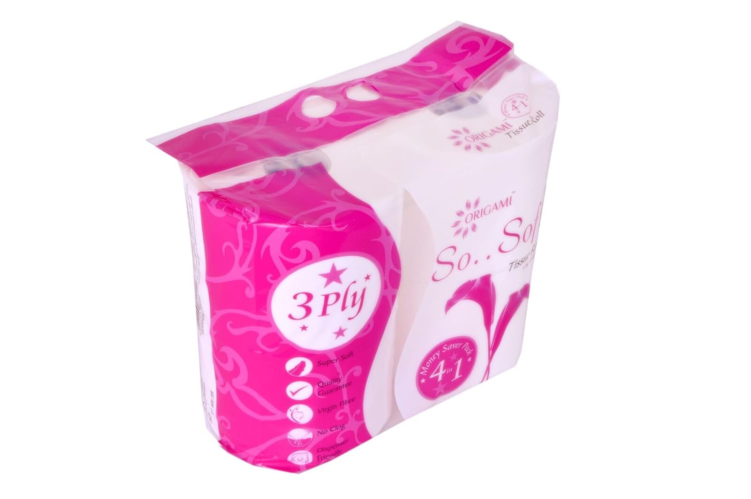 Origami So..Soft Tissues Roll, 3Ply, Pack Of 4