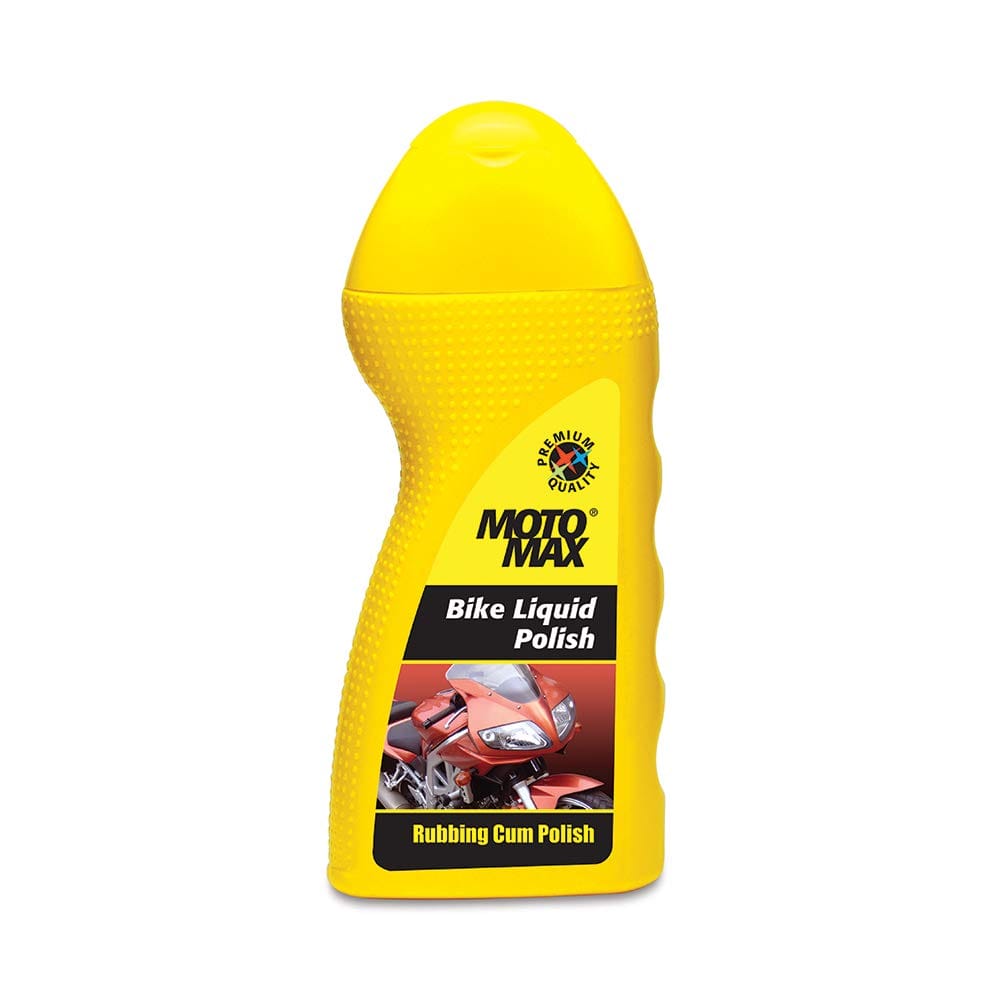Motomax Bike Liquid Polish |Removes Tough Stains, High Gloss & Shine On Painted Metal And Plastic Surfaces, Comes With A Sponge For Easy Application On Bike, Motorbikes Motorcycle, 100 Ml