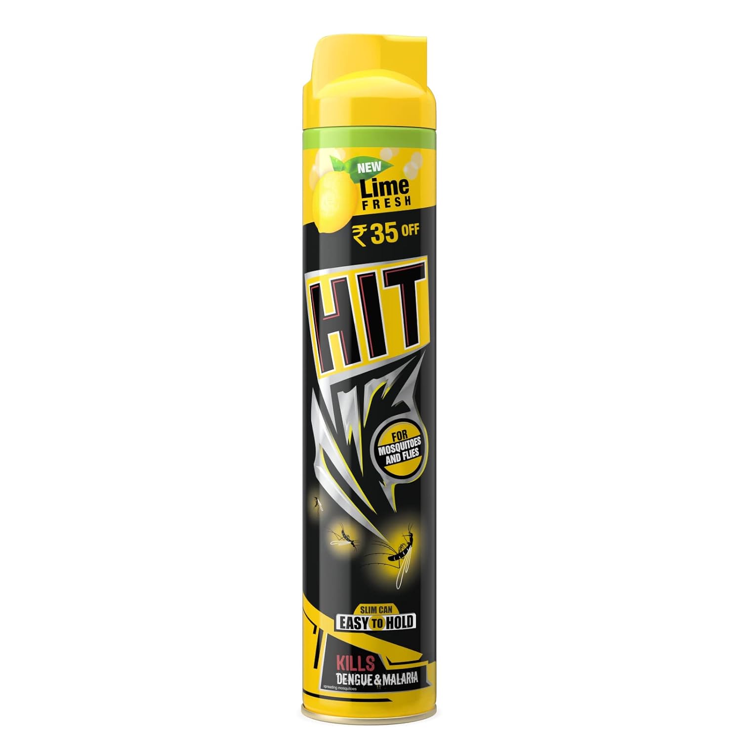Hit Flying Insect Killer, Mosquito & Fly Killer Spray, Lime Fragrance, Instant Kill, Protection From Dengue & Malaria, 400Ml