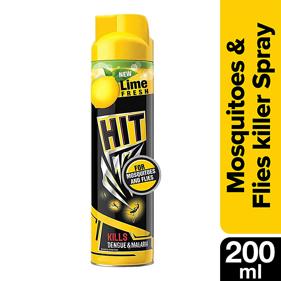 Hit Mosquito & Fly Killer Spray, Lime Fragrance, 200 Ml