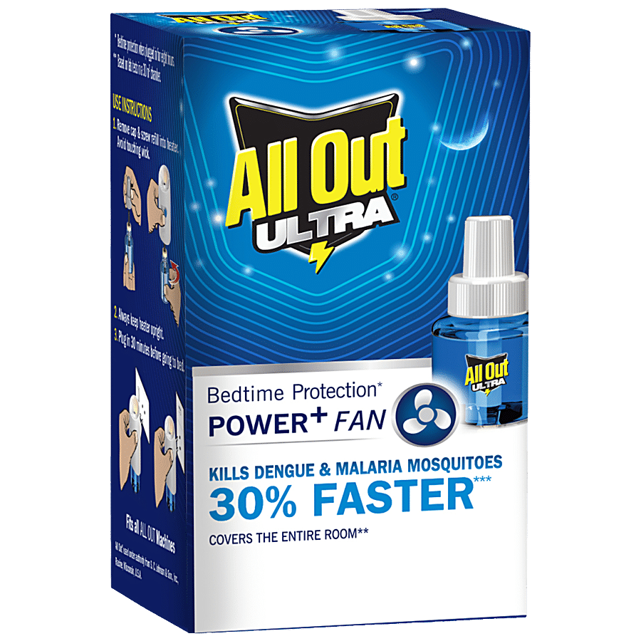 All Out Ultra Liquid Vaporizer/Mosquito Repellent Refill, Kills Dengue, Malaria & Chikungunya Mosquitoes, 45 Ml