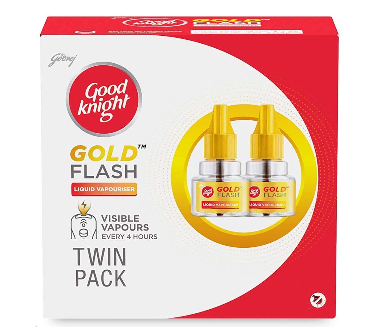 Good Knight Gold Flash Liquid Vapourizer, Mosquito Repellent Refill, Pack Of 2 (45Ml Each)