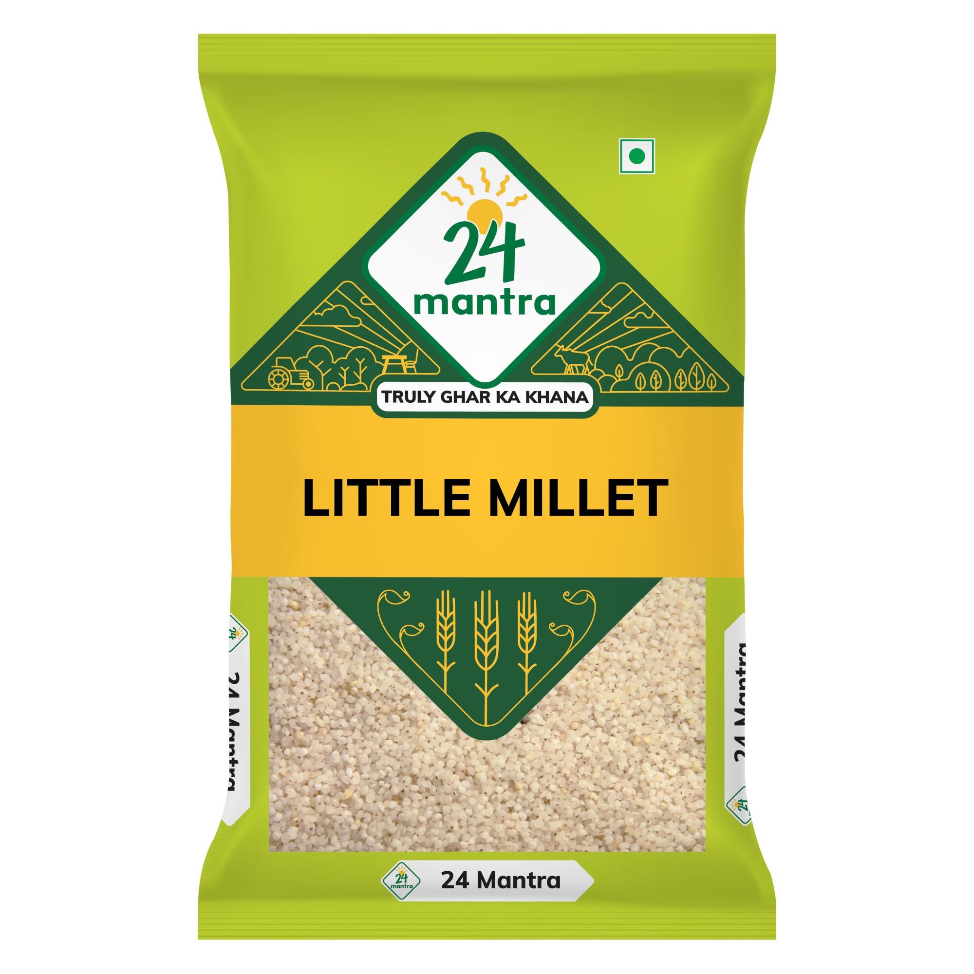 24 Mantra Little Millet, 500Gms, Pack Of 1, 100% Organic, Chemical Free & Pesticides Free, Gluten, Free
