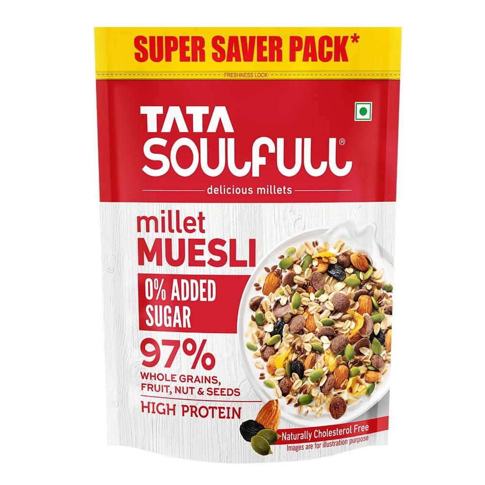 Tata Soulfull 0% Added Sugar Millet Muesli, 700 G