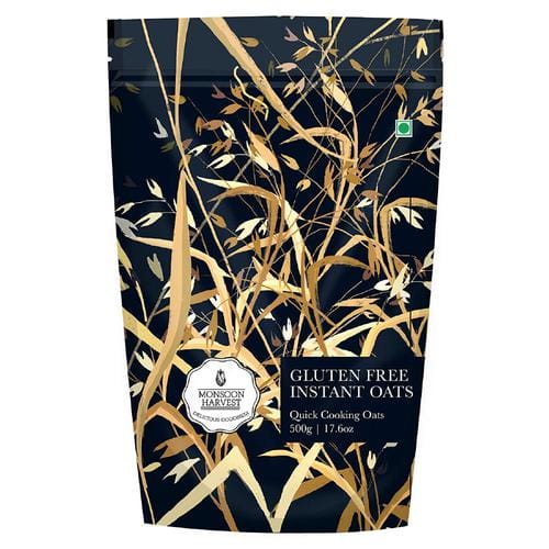 Monsoon Harvest Gluten Free Instant Quick Cooking Oats, 500 G