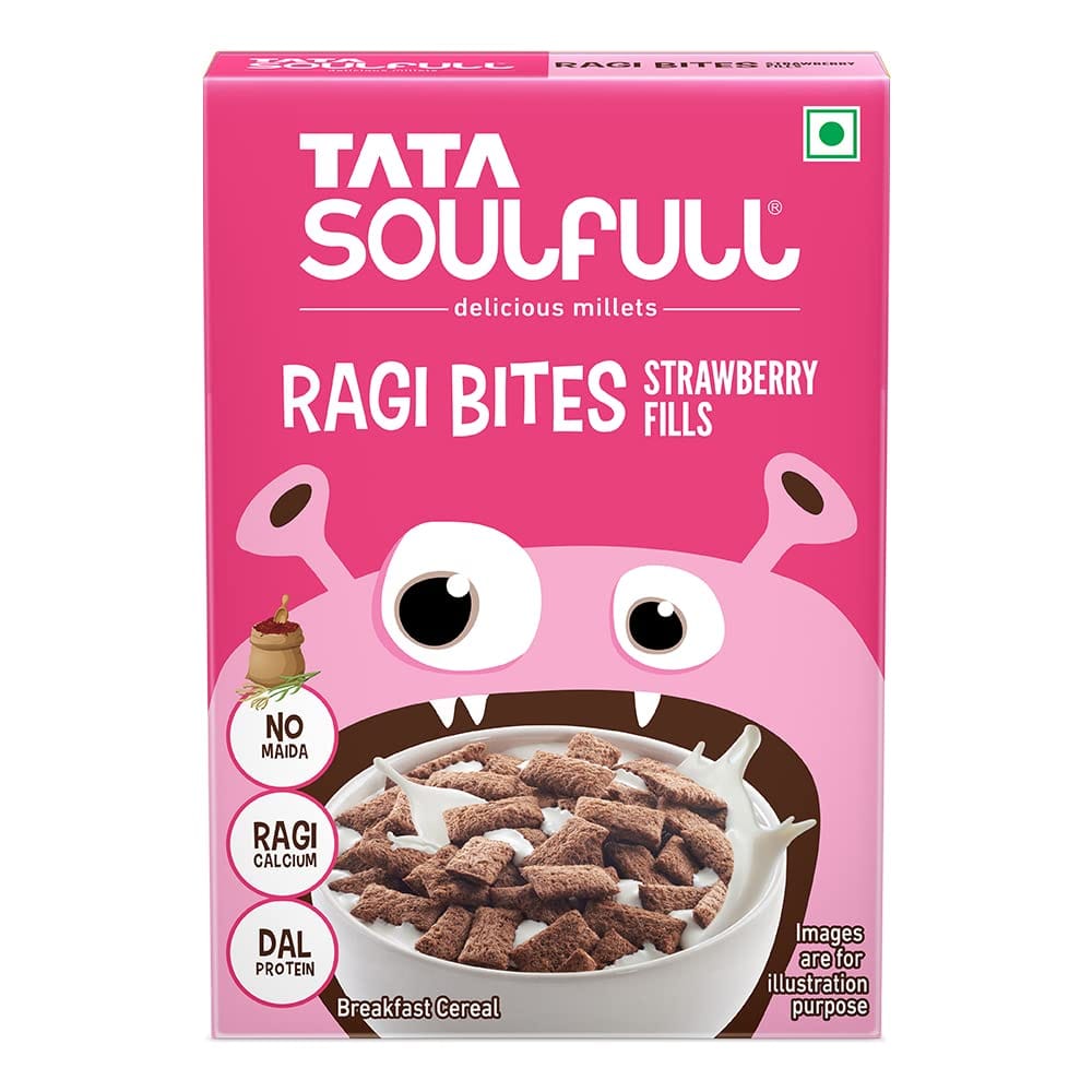 Tata Soulfull Ragi Bites Strawberry Fills, 250 G