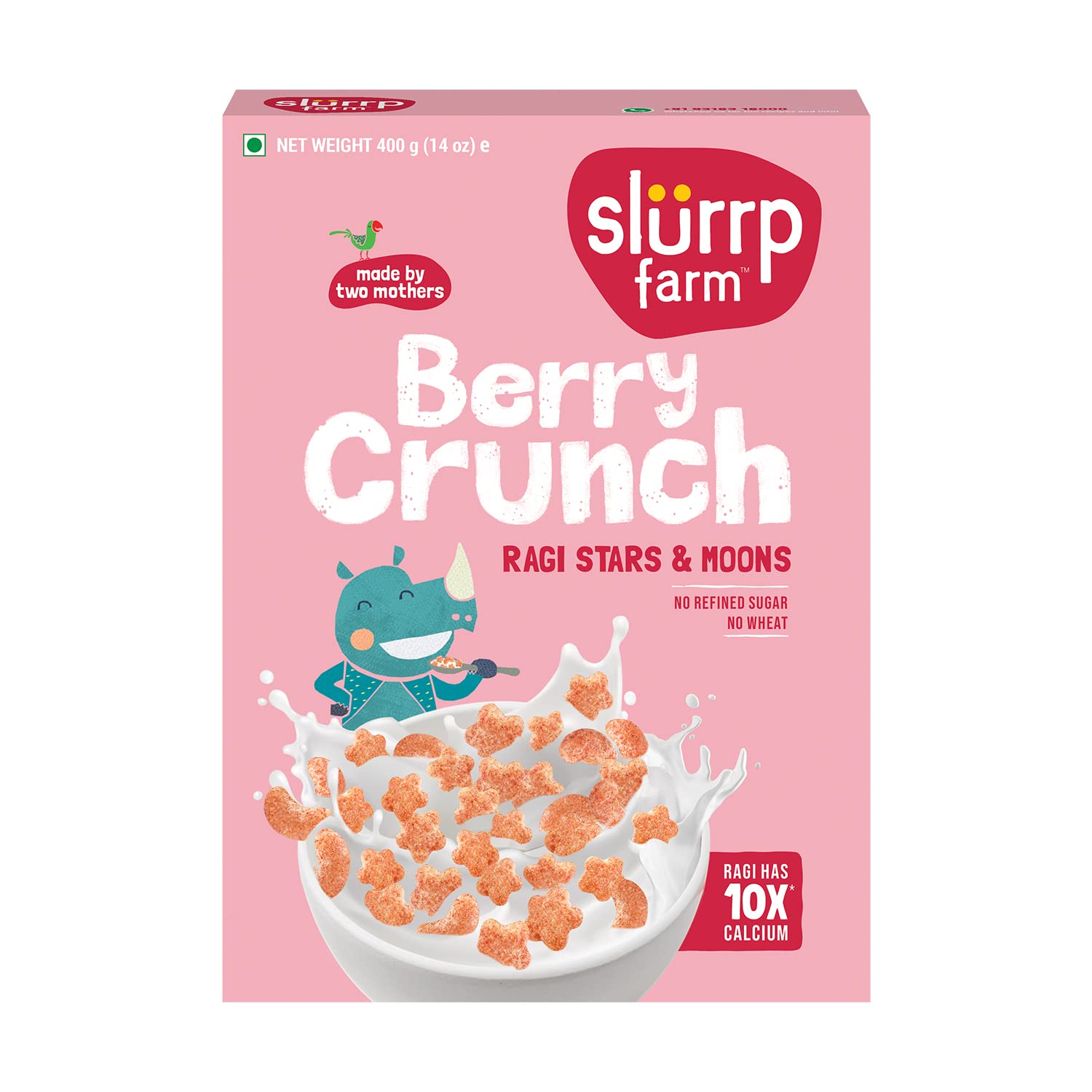 Slurrp Farm Millet Crunch Strawberry Stars & Moons, 400G