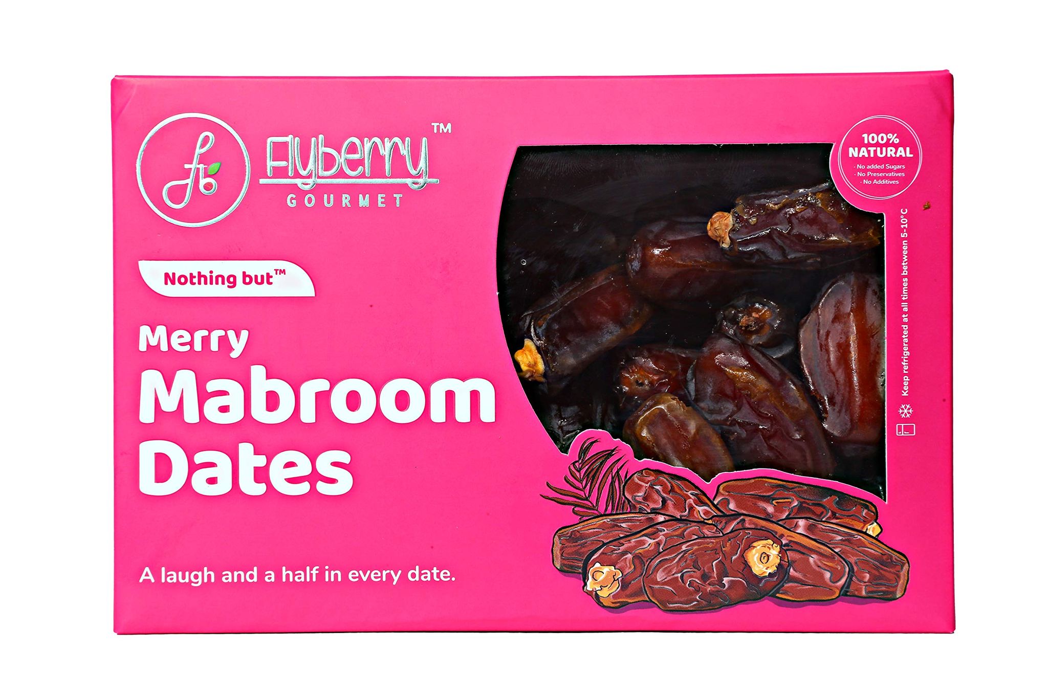 Flyberry Gourmet Mabroom Dates (Khajoor/Khajur), 400G, 100% Natural, Rich In Calcium, Iron And Potassium, Instant Energy