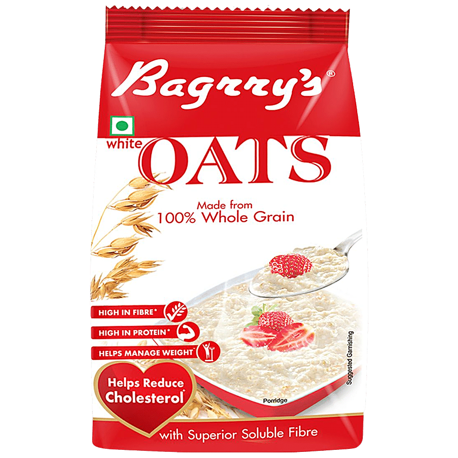 Bagrrys White Oats, High In Protein & Fibre, 200 G Pouch