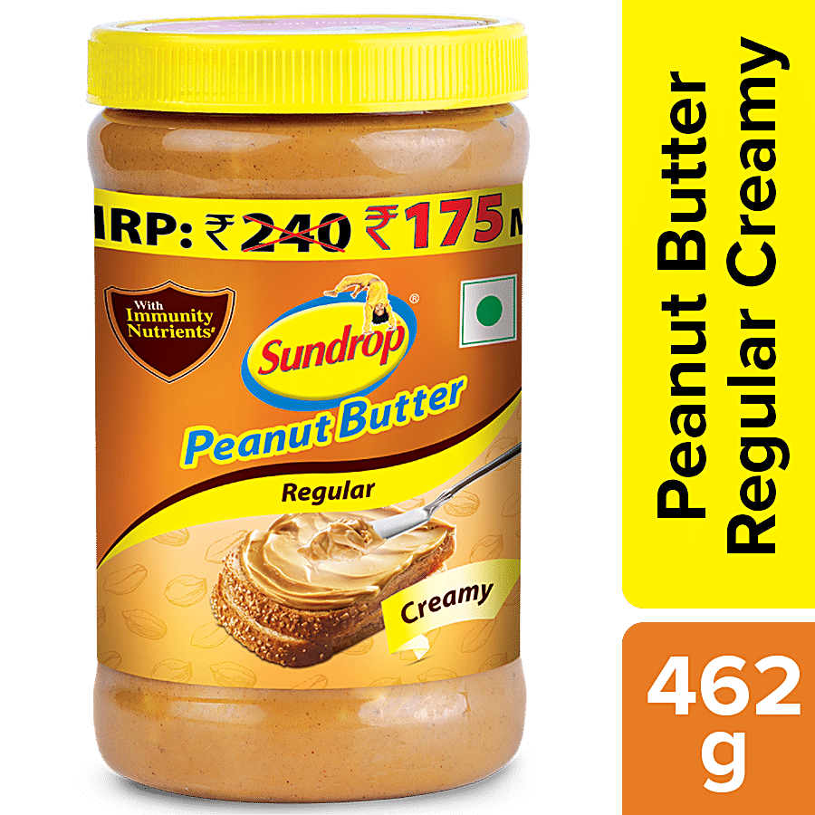 Sundrop Peanut Butter, Creamy, Rich In Protein, Spreads, 462 G Plastic Bottle