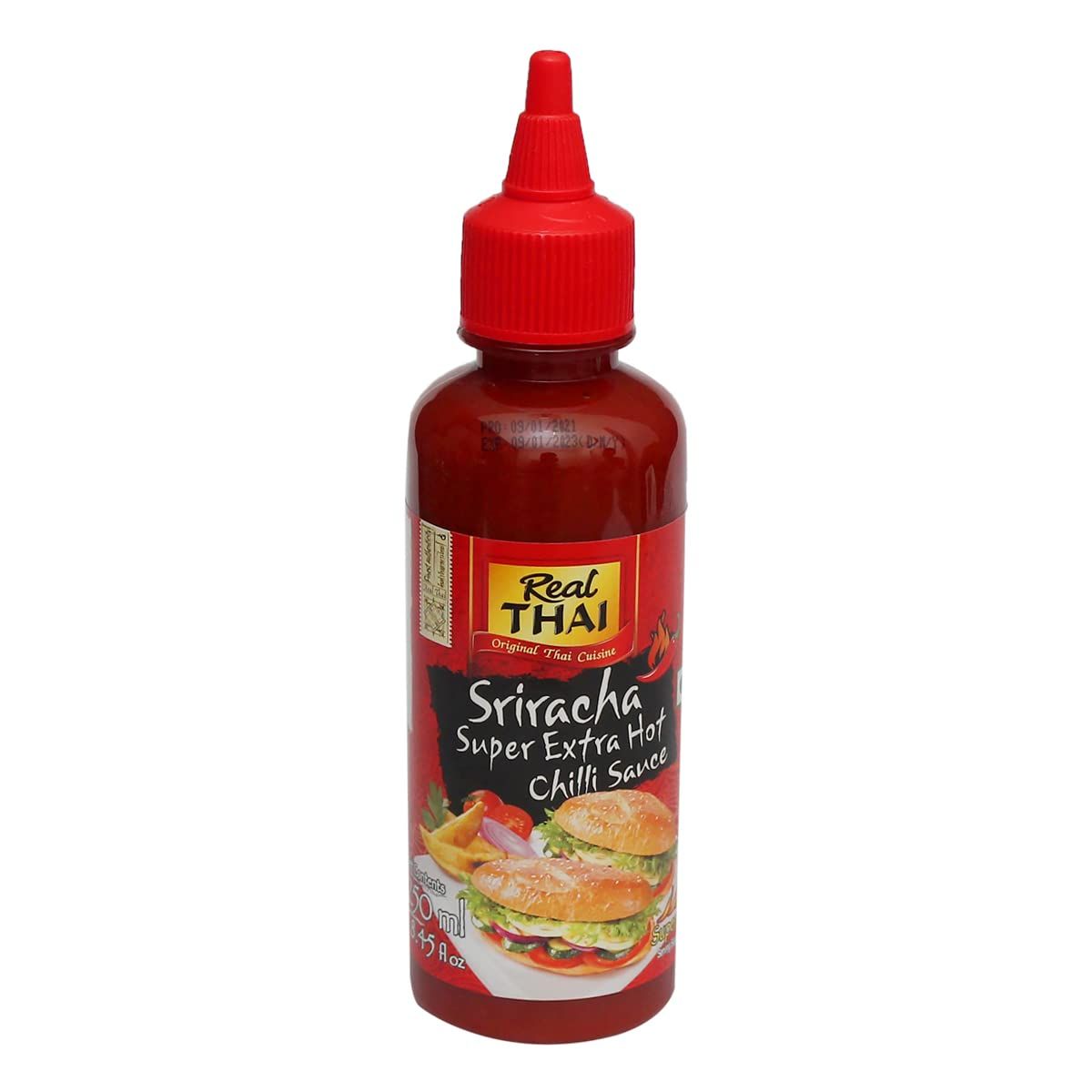 Real Thai Original Thai Cuisine Sriracha Super Extra Hot Chilli Sauce, 8.45 Fl Oz, 250 Ml