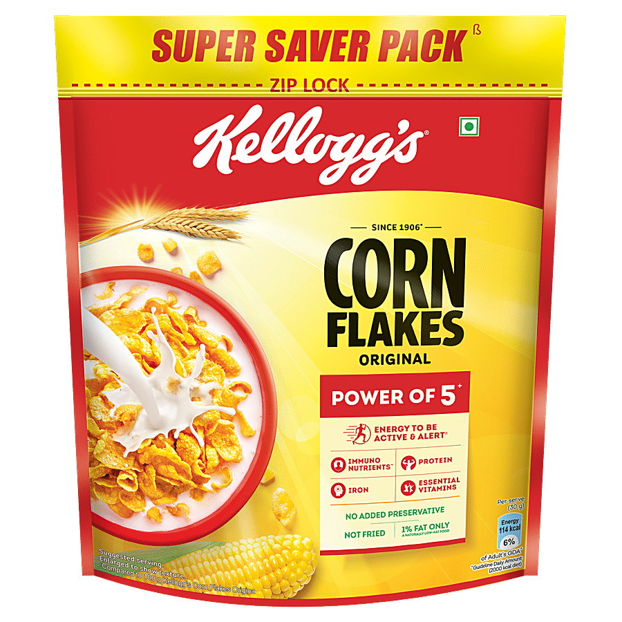 Kellogg's Corn Flakes, Original, High In Iron & B Group Vitamins, Breakfast Cereals, 900 G