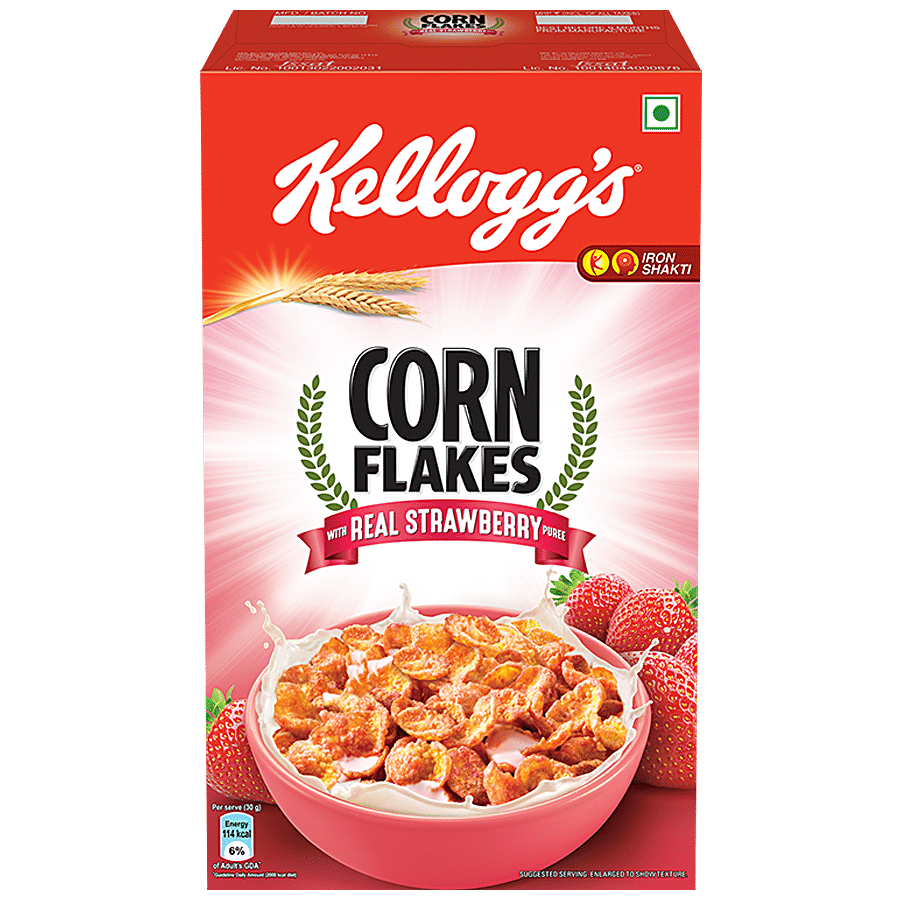 Kellogg's Corn Flakes With Real Strawberry Puree, 575 G