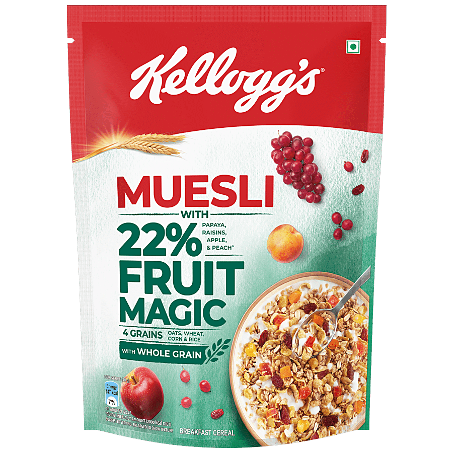 Kellogg's Muesli, With 22% Fruit Magic, 500 G Pouch