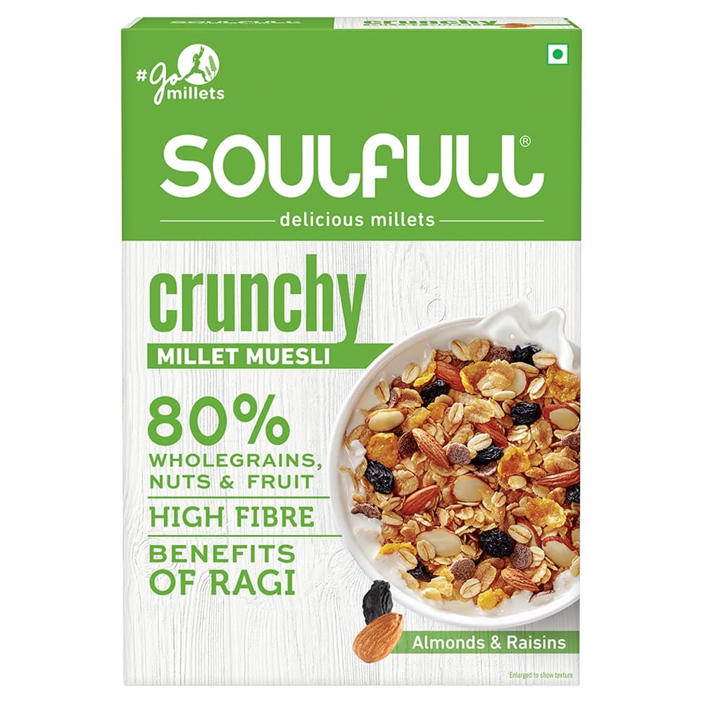 Tata Soulfull Millet Muesli, Crunchy, 400G