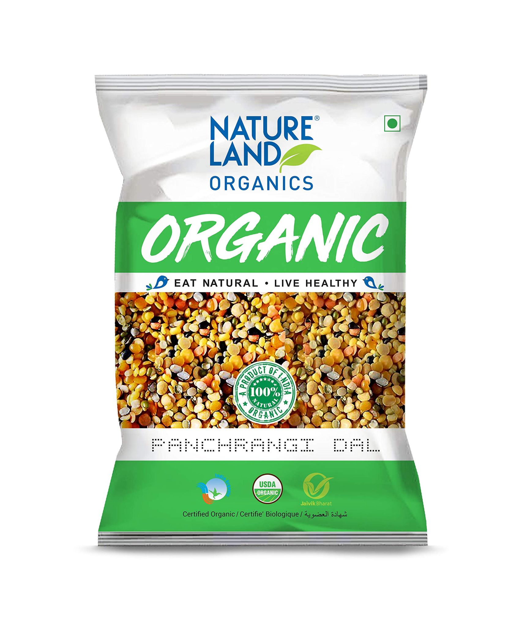 Natureland Organics Panchrangi Dal/Mix Dal, 500 Gm, Organic Healthy Pulses