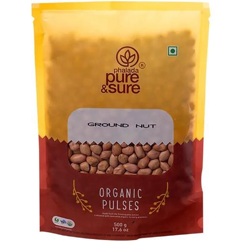 Phalada Pure & Sure Organic, Ground Nut, 500 G Pouch