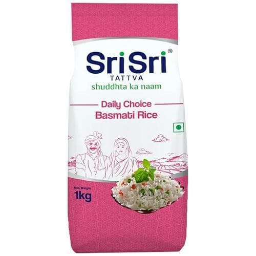 Sri Sri Tattva Daily Choice Basmati Rice, Long Grain, Intense Flavour, Rich Aroma, 1 Kg