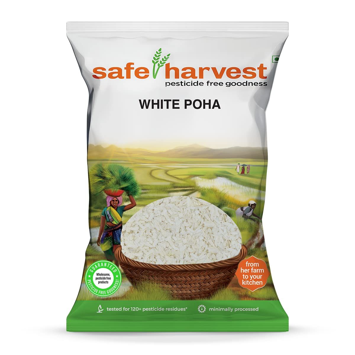 Safe Harvest White Poha, 500G