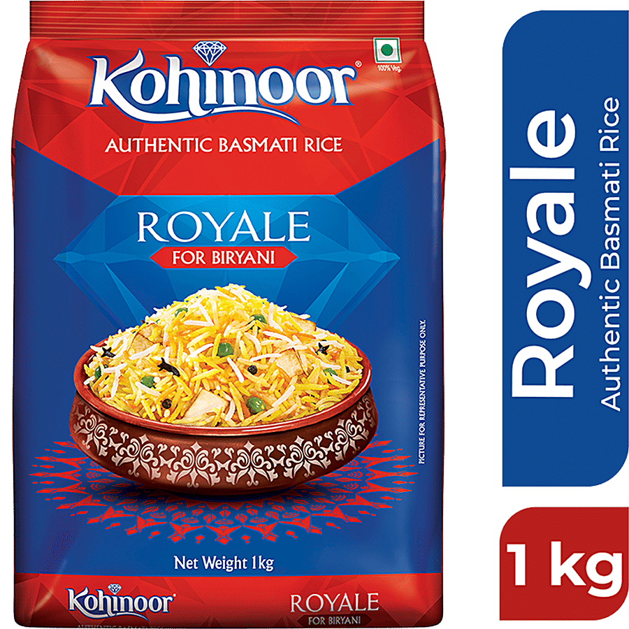 Kohinoor Basmati Rice/Basmati Akki, Royale, Authentic Biryani, 1 Kg