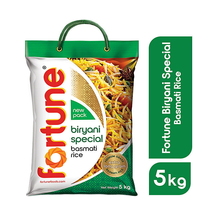 Fortune Basmati Rice/Basmati Akki, Biryani Special, 5 Kg Pouch