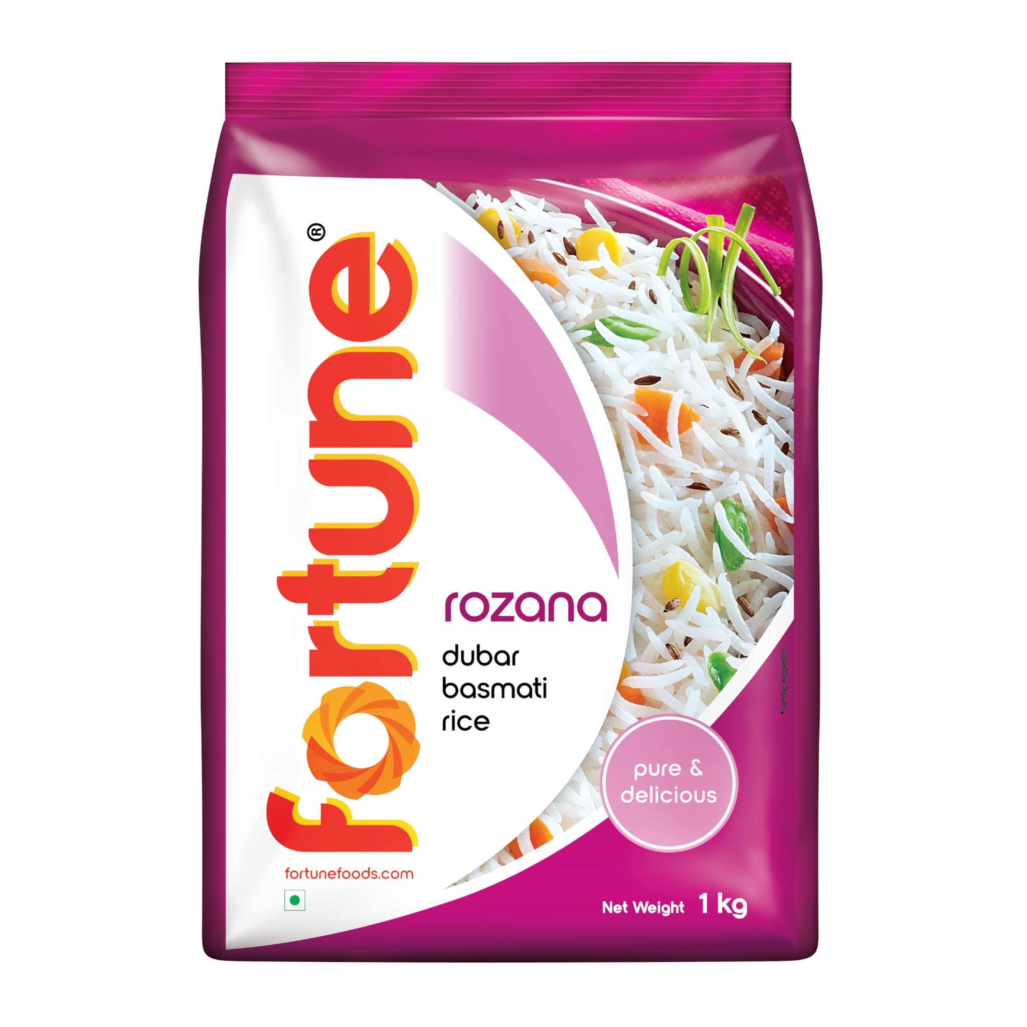 Fortune Rozana Dubar Basmati Rice, Suitable For Daily Cooking, 1Kg