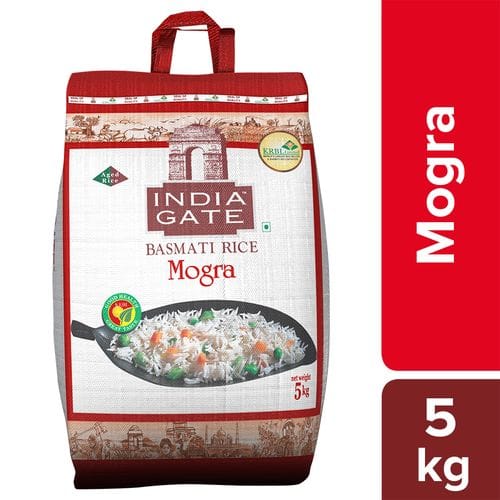 India Gate Basmati Rice/Basmati Akki, Mogra/Broken, 5 Kg Bag
