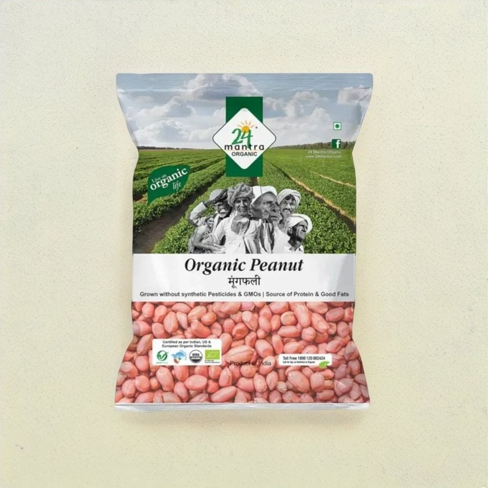 24 Mantra Organic Raw Peanut, 500 G