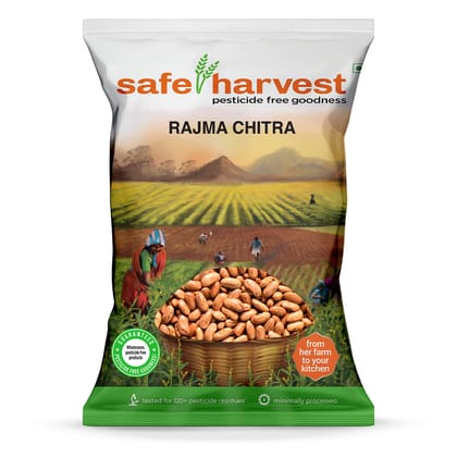 Safe Harvest Pesticide, Free Rajma Chitra, Vegan, Gluten Free, 500G