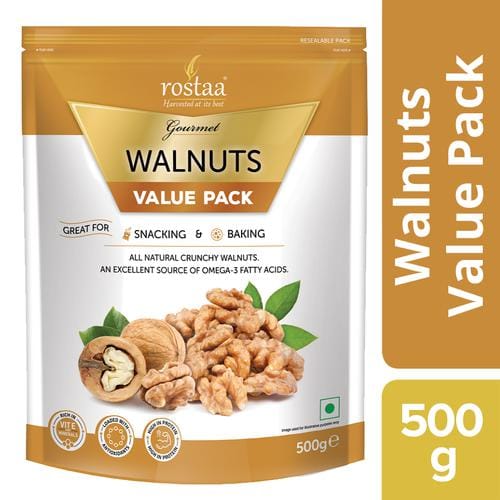 Rostaa Gourmet Walnuts, 500 G Pouch