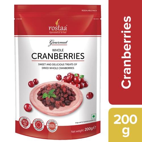 Rostaa Gourmet Whole Cranberries, 200 G Pouch