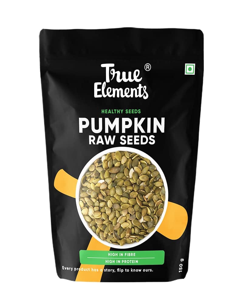 True Elements Pumpkin Seeds Raw Pumpkin Seeds For Eating, Immunity Booster Seeds, Diet Snacks, 150G