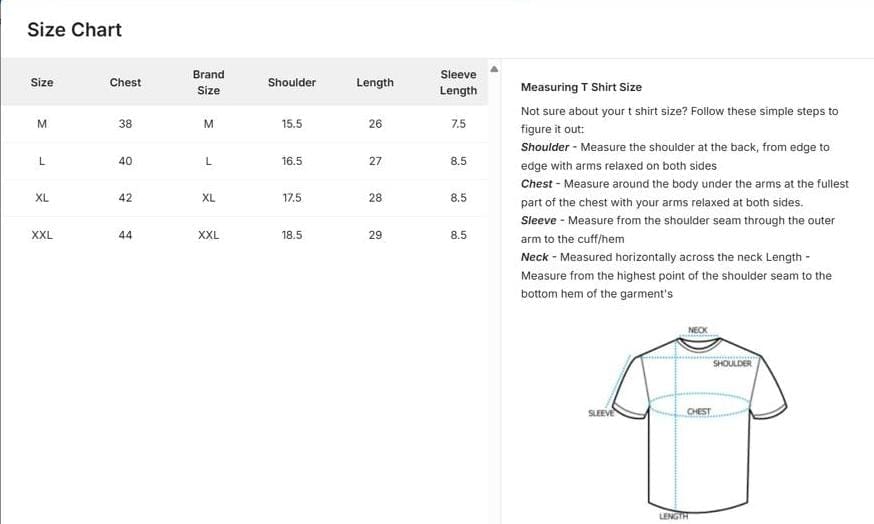 Size Guide Size Guide