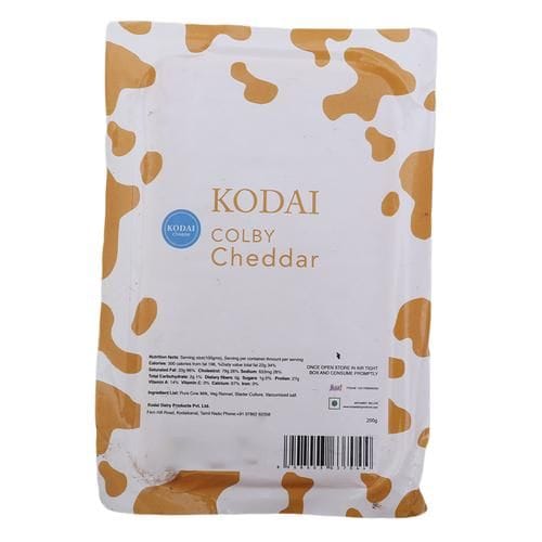 Kodai Cheese Colby Cheddar Cheese, 200 G