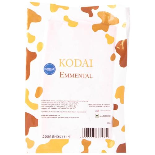 Kodai Cheese Emmental Cheese, 200 G