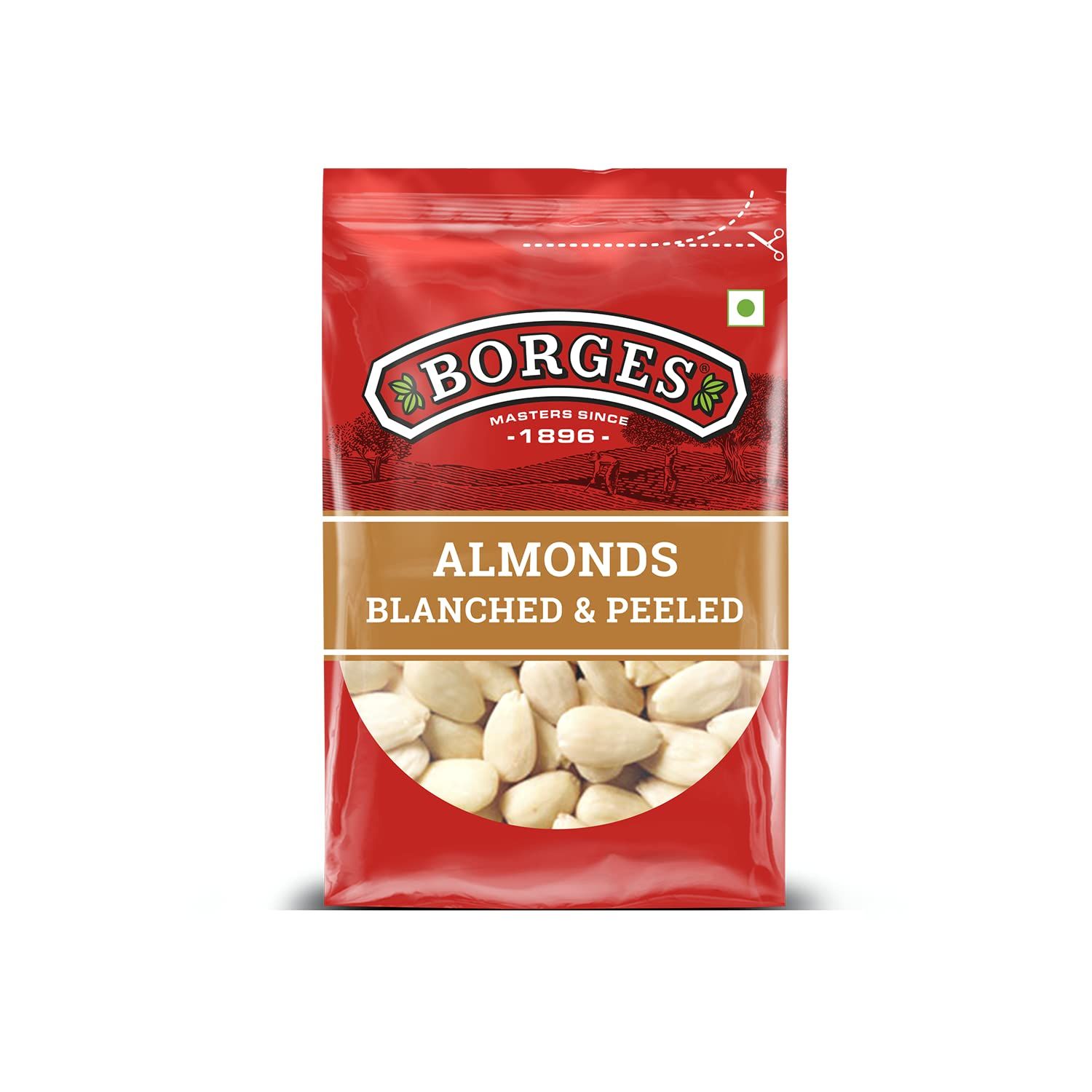 Borges Blanched & Peeled Raw Almonds, 400G