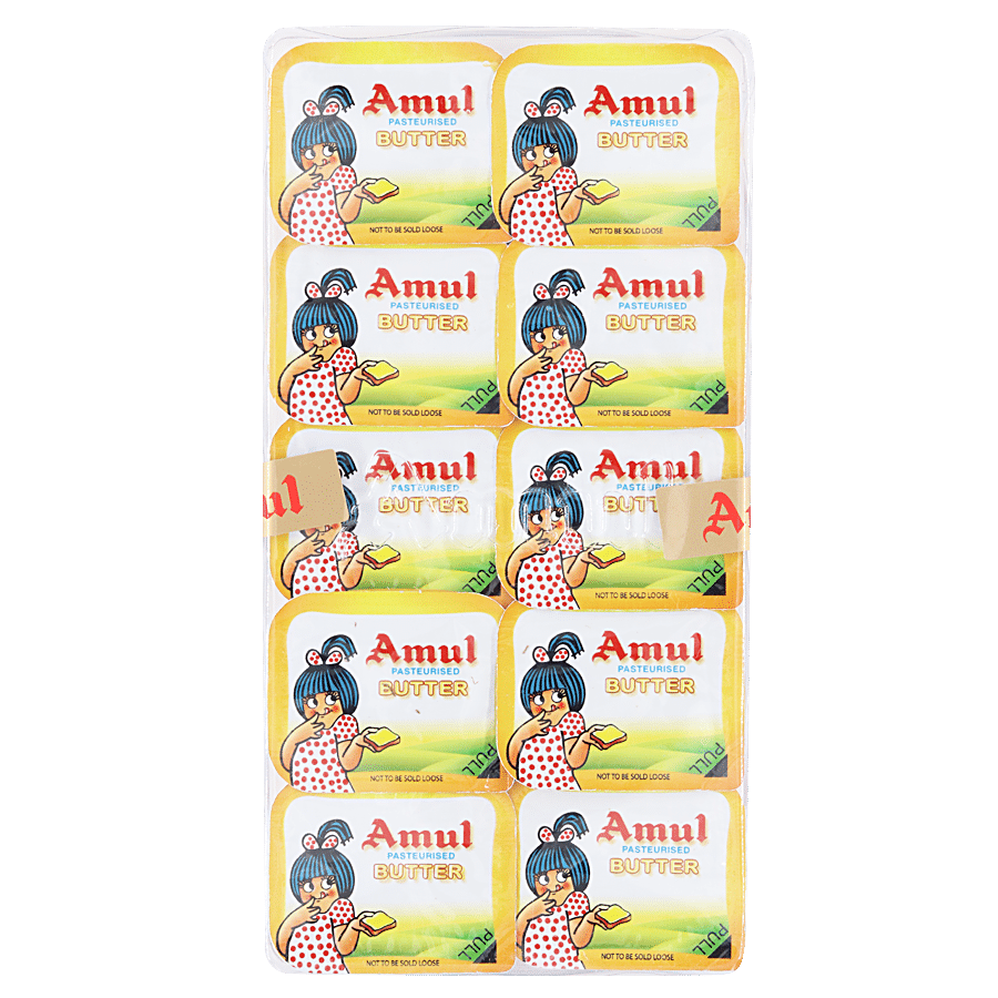 Amul Pasteurised Butter Chiplets, 100 G (10 Pcs X 10 G Each)