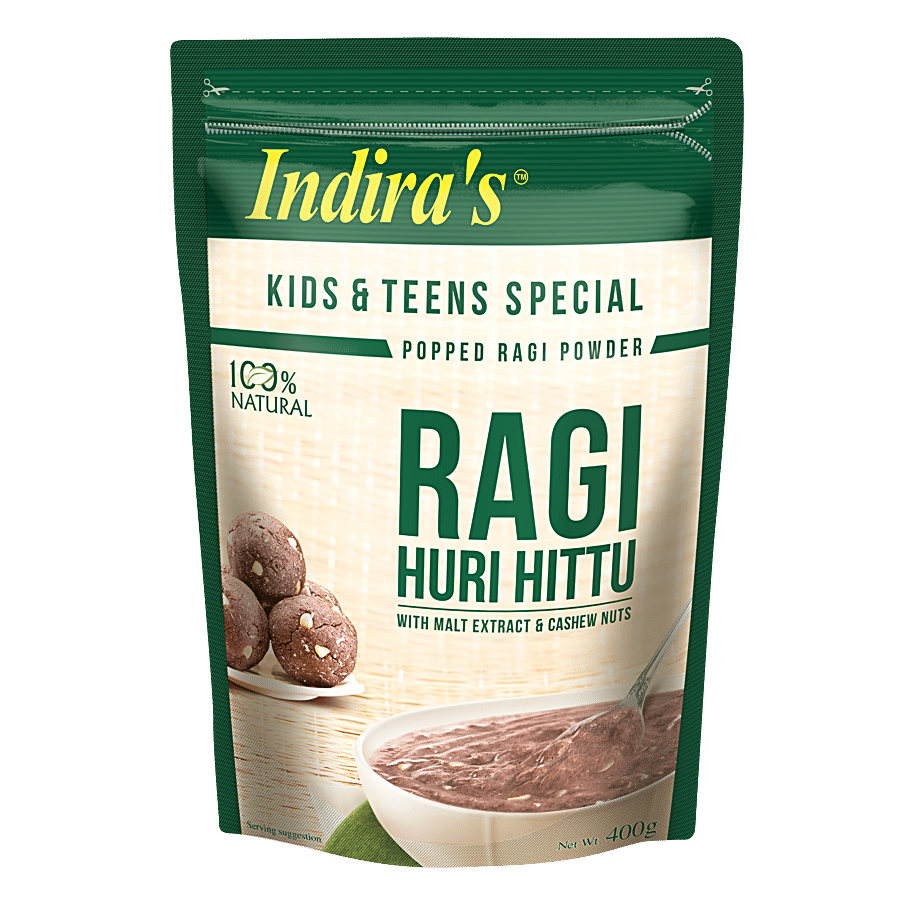 Indira's Ragi Special Huri Hittu, 400 G Pouch