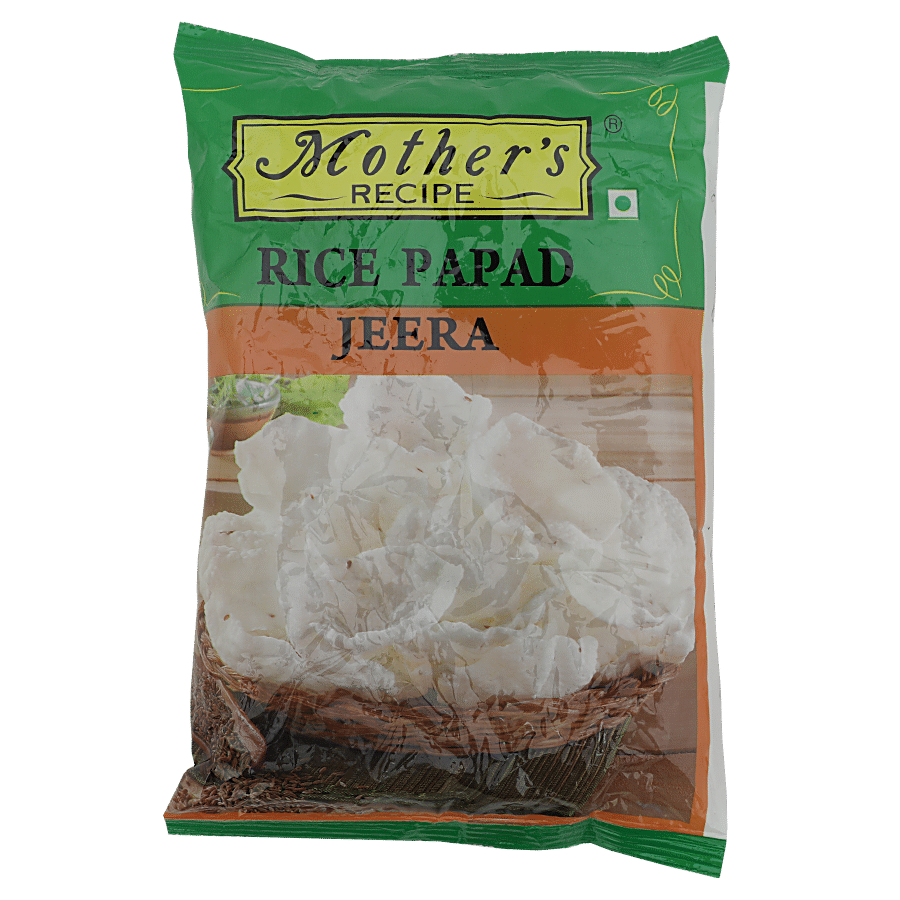 Mother's Recipe Rice Papad, Jeera, 75 G