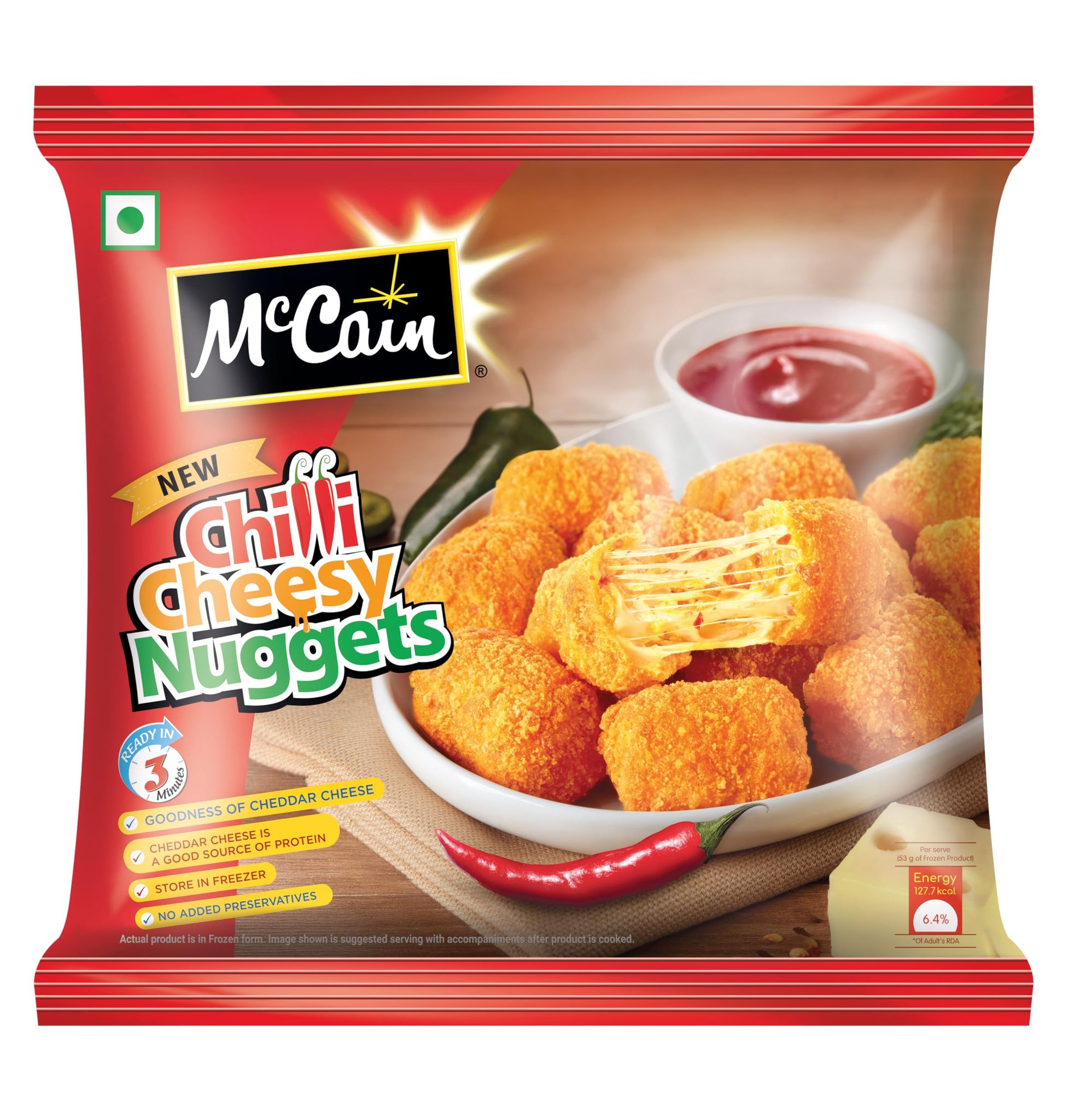 Mccain Chilli Cheesy Nuggets, 400 G