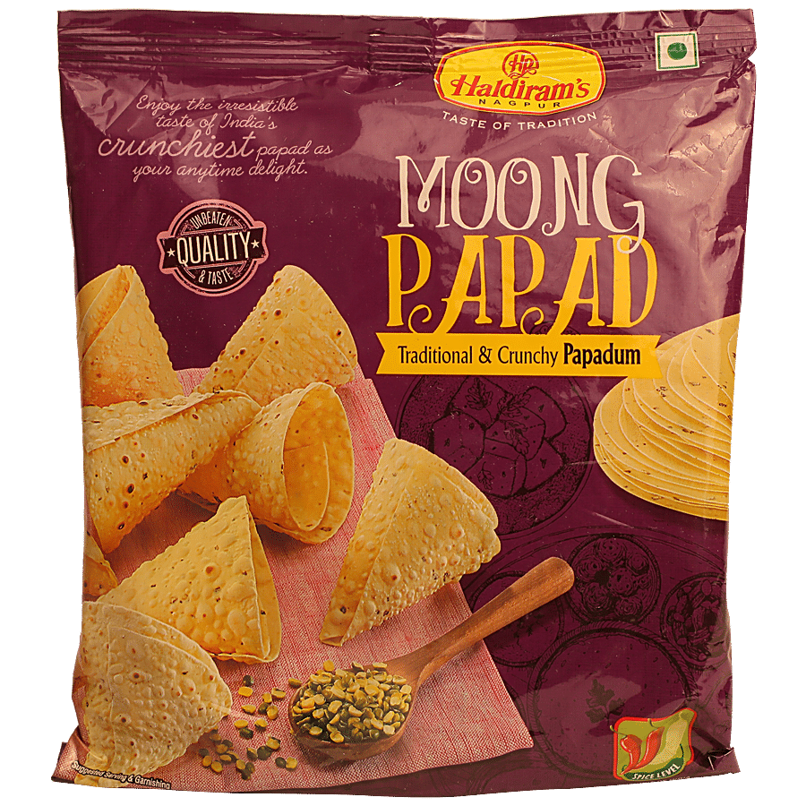 Haldiram's Papad, Moong, 200 G Pouch