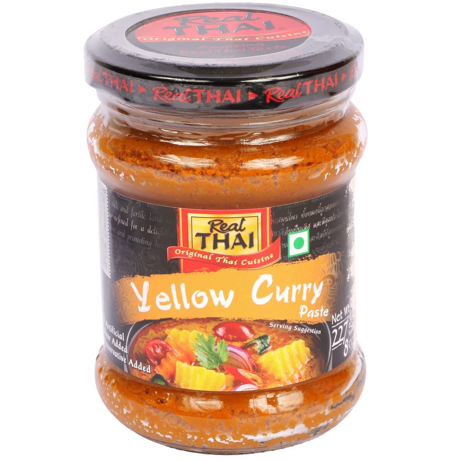 Real Thai Original Thai Cuisine Yellow Curry Paste, 8 Oz, 227 G