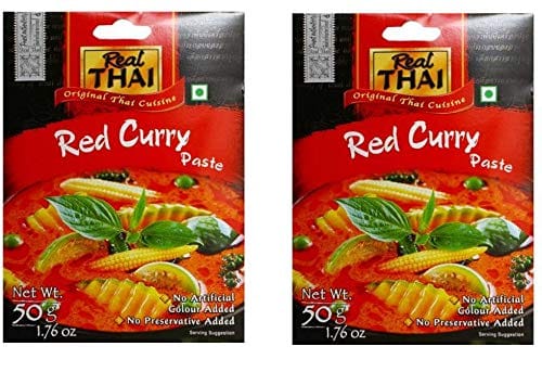 Real Thai Red Curry Paste 50G ( Pack Of 2 )