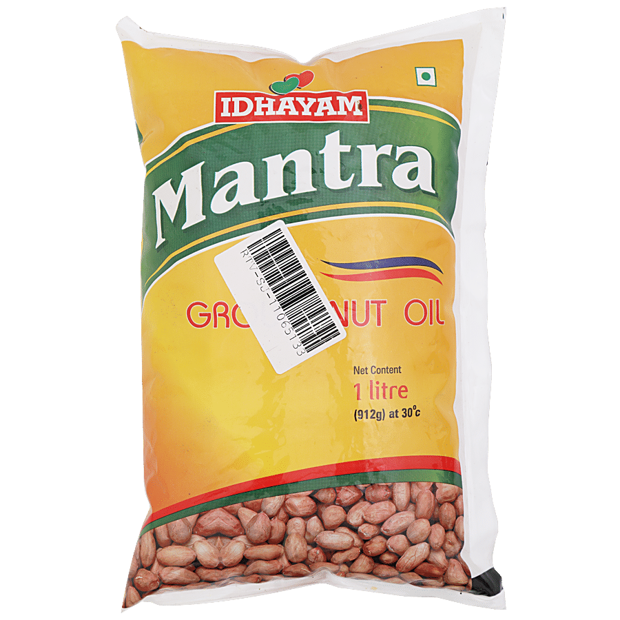 Idhayam Oil, Mantra Groundnut, 1 L Pouch