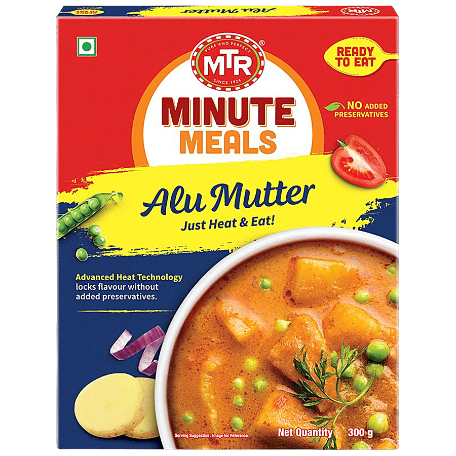 Mtr Ready To Eat, Alu Muttar, 300 G Carton