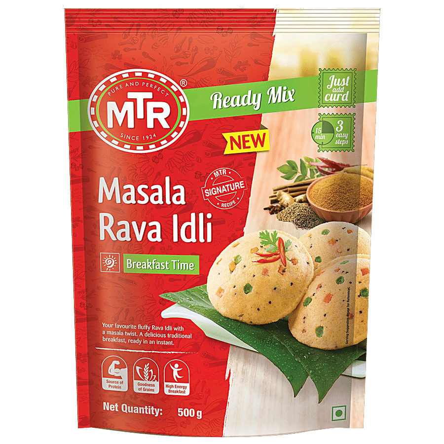 Mtr Masala Rava Idli Ready Mix, 500 G Pouch