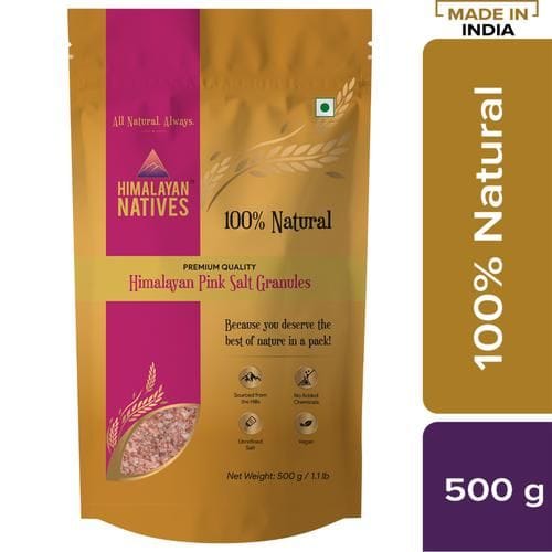 Himalayan Natives Pink Salt/Uppu Granules, 500 G