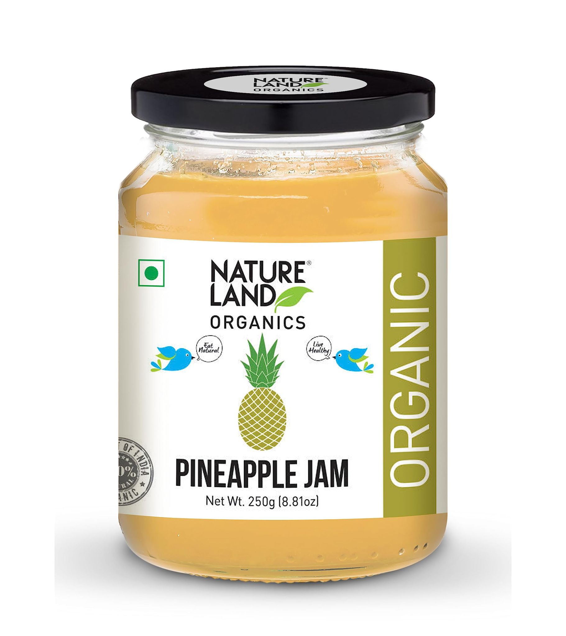 ?Natureland Organics Natureland Organics Pineapple Jam, 250Gm, Healthy Organic Jams